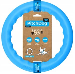 Ringo do aportu dla psa PitchDog 30 cm, niebieskie